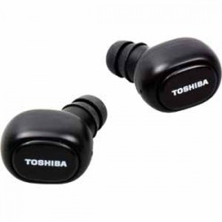 Headphones | Toshiba RZE-BT800EMK True Wireless Stereo Bluetooth Ear Buds Includes charging case Rubber Black