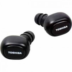 Toshiba | Toshiba RZE-BT800EMK True Wireless Stereo Bluetooth Ear Buds Includes charging case Rubber Black