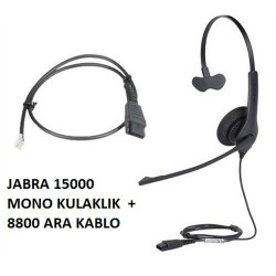Jabra Bız 1500 Mono Qd Nc Mikrofonlu Telefon Kulaklığı Ve 8800 Kablo