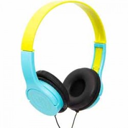 Wicked Audio Rad Rascal Kid's Headphone - Sky Blue/Slime. Just for Kids. Kid Sized. Kid Safe Volume.  4' Cord. With a small size for little 