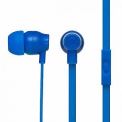 Ακουστικά | Wicked Audio Drive 750cc Earbud w/Mic - Blue. Wired Earbud. Mic and Track Control. 3 Cushion Pairs - Small, Medium, Large. Flat Cord. 45-deg