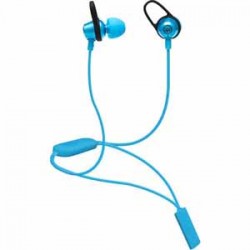 Bluetooth Headphones | Bandido BT Earbud -Blue Mic+control; 5hr btty Tough metal housing hifi sound enhanced bass