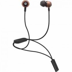 Wicked Audio Raider Bluetooth Earbud - Black/Wood. Wireless Bluetooth. Carved from Walnut for Killer Sound. Enhanced Bass.  Neck Lock. Mic &