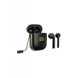 Letang | Sensörlü Şarj Göstergeli Hq Ses Kalitesi Kablosuz Kulaklık Siyah Gold