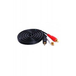 Powermaster | 3.5mm Stereo To 2 Rca Kablosu Aux Tos Ses 1.5 Metre Sound Audıo Erkek Ara Kulaklık Standart