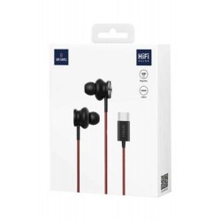 WIWU | Wiwu Earbuds 201 Type-c Girişli Mikrofonlu Kulakiçi Kulaklık Kırmızı