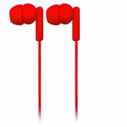 Naxa SPARK Isolation Stereo Earphones - Red