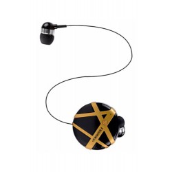Fineblue | Fineblue FD-55 Boyun Askılı Makaralı Bluetooth Kulaklık Siyah Gold