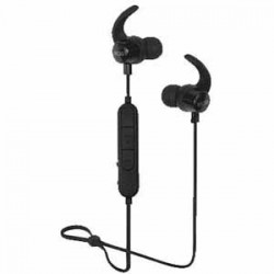 Bluetooth Headphones | 808 Audio Lightweight and Wireless EarCanz Fly Earbuds with Built-in Microphone - Black
