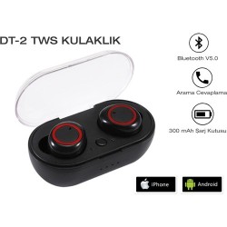 GOMAX | Gomax DT-2 Tws Bluetooth Kulaklık Siyah - Kırmızı