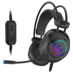 Rampage RM-K19 Raging Plus Siyah USB 7.1 RGB Oyuncu Mikrofonlu Kulaklık