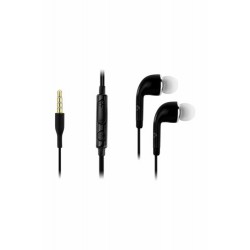Universal Eco Kulak İçi Siyah Mikrofonlu Kulaklık 150 cm Kablo