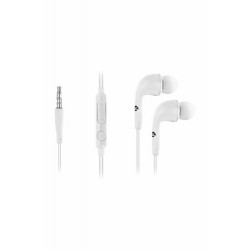 KTOOLS | Universal Eco Kulak İci Beyaz Mikrofonlu Kulaklık 150 cm Kablo