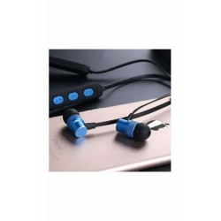 Bluetooth Wireless Kulaklık Mıknatıslı Boyun Askılı 4.1 Mavi