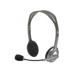 LOGITECH H110 - PC Headset (Kabelgebunden, Binaural, On-ear, Schwarz/Silber)
