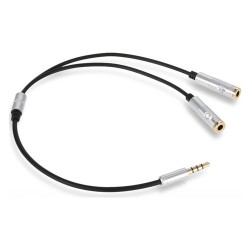 Headphones | Oem Mikrofonlu Kulaklık Birleştirici Kablo 3.5 mm Erkek To 2x 3.5 mm Dişi