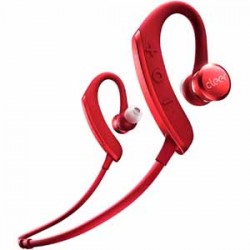 Headphones | Cleer EDGE Pulse-Red Wireless Heart Rate Monitor Headphone Heart rate feedback works with most popular fitness apps Voice guidance for ease 