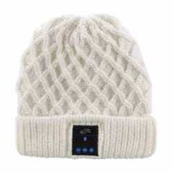 Bluetooth & Wireless Headphones | ILive White BT Knit Cap volume & controls microphone rechargeable battery