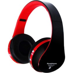 Casque Bluetooth | Glamshine EB203 Kablosuz Kulaküstü Kulaklık Kırmızı - Siyah