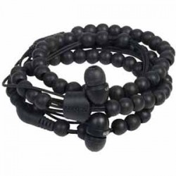 Wraps Natural Ebony Wristband Headphones - Black