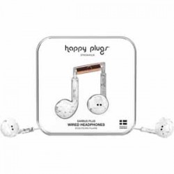 Headphones | Happy Plugs Earbud Plus White Marble