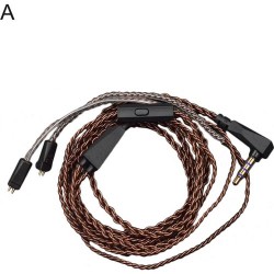 Headphones | GOB2C 1.2 M 0.75Mm Gümüş Kaplama Pin Kulaklık Tel Kablo Kz-Zs6 / Zst / Zsr / Zs10 A Mikrofonla Birlikte