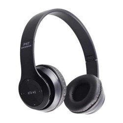 Casque Bluetooth | Azr P47 Katlanalabilir 2.4+Edr Kablosuz Bluetooth Kulaklık Si̇yah