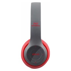 Casque Bluetooth | Azr P47 Katlanalabilir 2.4+Edr Kablosuz Bluetooth Kulaklık Kırmızı