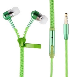 In-ear Headphones | Saywin U-2045 Zipper Mikrofonlu Fermuarlı Kulak İçi Kulaklık Yeşil