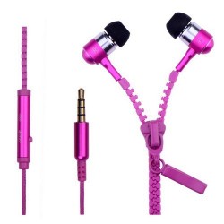 Ecouteur intra-auriculaire | Saywin U-2045 Zipper Mikrofonlu Fermuarlı Kulak İçi Kulaklık Pembe