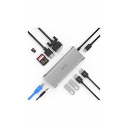 Wiwu Alpha 11in1 Apple Macbook Thunderbolt Hdmı Vga Rj45 Kulaklık Dönüştürücü