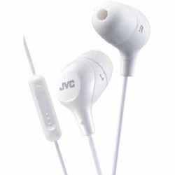 JVC Inner Ear Headphones with Remote & Microphone - White