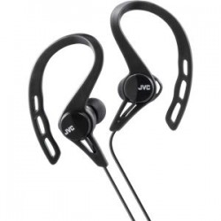 JVC Inner Ear Sport Headphones Sweat and Splash Proof - Black