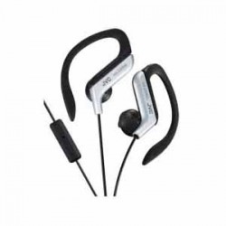 JVC Sport Clip In-Ear Headphones with Microphone - Silver