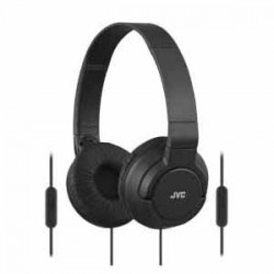 Headphones | JVC Colorful Lightweight On-Ear Headphones with Mic - Black