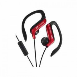 JVC Sport Clip In-Ear Headphones with Microphone - Red