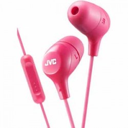 JVC Inner Ear Headphones with Remote & Microphone - Pink