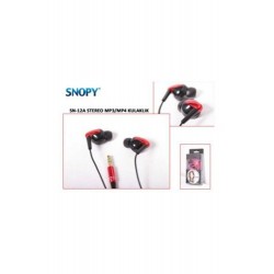 Ακουστικά In Ear | Snopy Sn-12A Siyah/Kırmızı Kulaklık