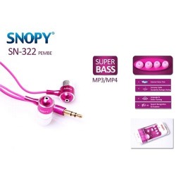 Kopfhörer | Snopy Sn-322 Pembe Mp3/Mp4 Lüks Kulaklık