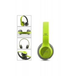 POLYGOLD | Bluetooth Kulaklık Mp3 Fm Solo 2 Beats Model Kulaküstü - P47 Yeşil