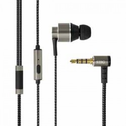 Headphones | Siig High Resolution Dynamic Bass Enhanced In-Ear Earphones with Microphone - Grey