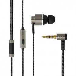 SIIG | Siig High Resolution Dynamic Bass Enhanced In-Ear Earphones with Microphone - Grey