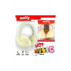 Headphones | Muffy Mf-018 Mik.lu Beyaz Peluş Kulaklık