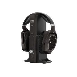 Bluetooth Kopfhörer | SENNHEISER RS 185 - Funkkopfhörer mit Ladestation (Over-ear, Schwarz/Braun)