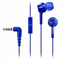 Panasonic RP-TCM115P-A In Ear Headphones Built in microphone Blue Color