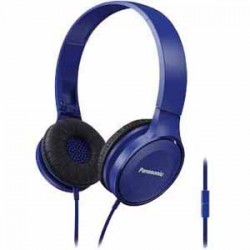 Panasonic | Panasonic Lightweight On-Ear Headphones with Mic + Controller - Blue