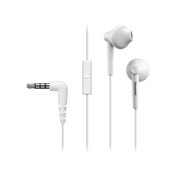 Ακουστικά In Ear | PANASONIC RP-TCM55E-W fülhallgató mikrofonnal, basszus kiemeléssel, fehér