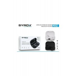 Syrox | Kablosuz Bluetooth 5.0 Kulakiçi Kulaklık Siyah Syx.mx12