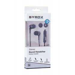 Syrox | Mikrafonlu Stereo Kulak Içi Kulaklık Siyah