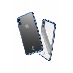 Baseus | Minju Serisi iPhone X / XS 5,8 Renkli Kenarlı Kılıf Mavi